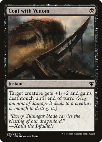 Coat with Venom [Dragons of Tarkir] (DTK 91)