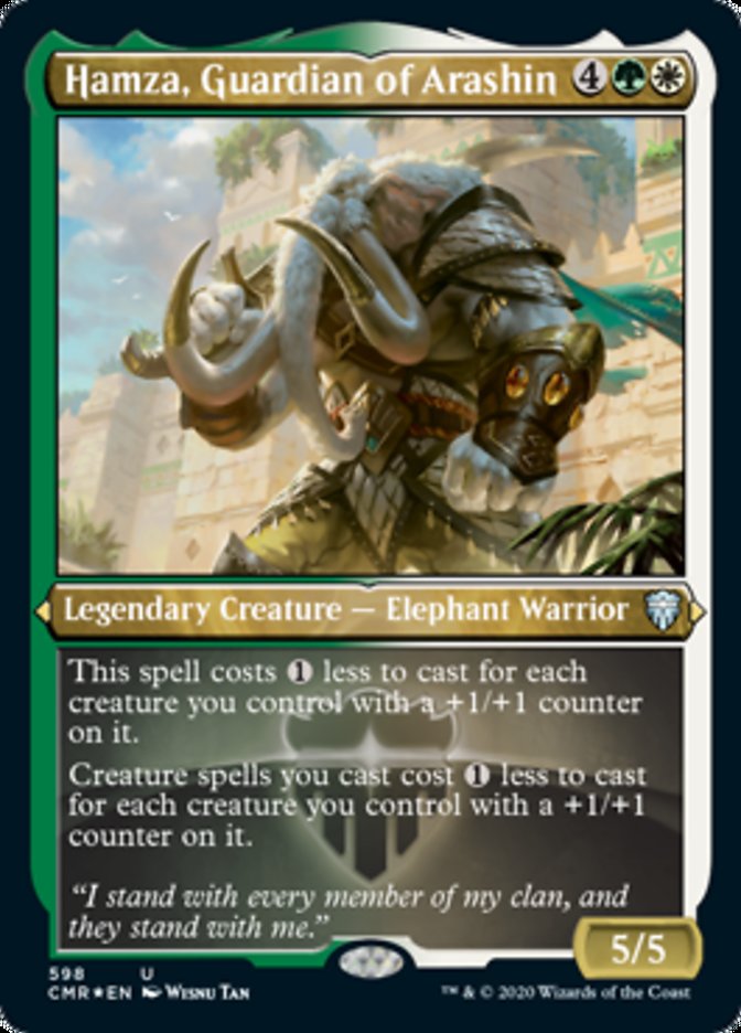 Hamza, Guardian of Arashin [Commander Legends Etched] (PCMR 598)