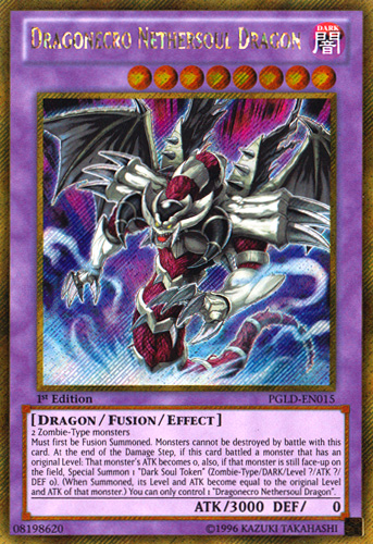 yugioh zombie fusion cards Dragonecro Nethersoul Dragon [PGLD-EN015] Gold Secret Rare