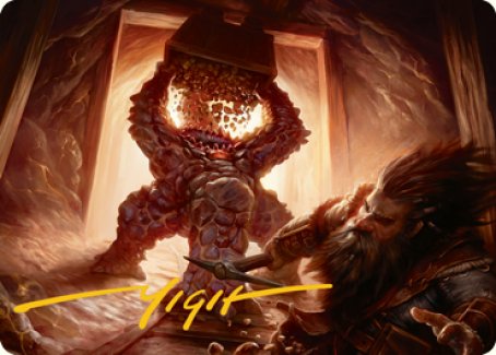 Xorn Art Card (Gold-Stamped Signature) [Dungeons & Dragons: Adventures in the Forgotten Realms Art Series] (AAFR 23)