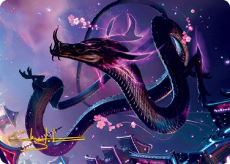 Junji, the Midnight Sky 1 Art Card (Gold-Stamped Signature) [Kamigawa: Neon Dynasty Art Series] (ANEO 38)