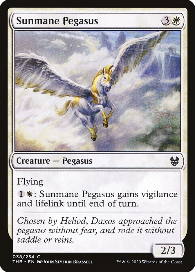 Sunmane Pegasus [Theros Beyond Death] (THB 38)