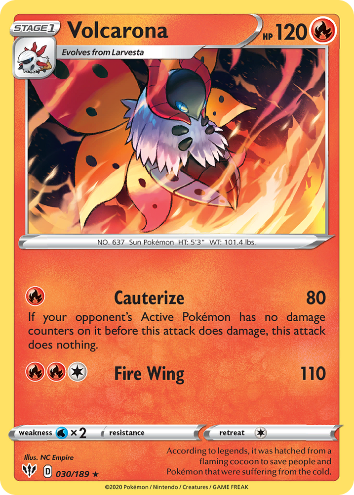 Volcarona (30/189) [Sword & Shield: Darkness Ablaze]