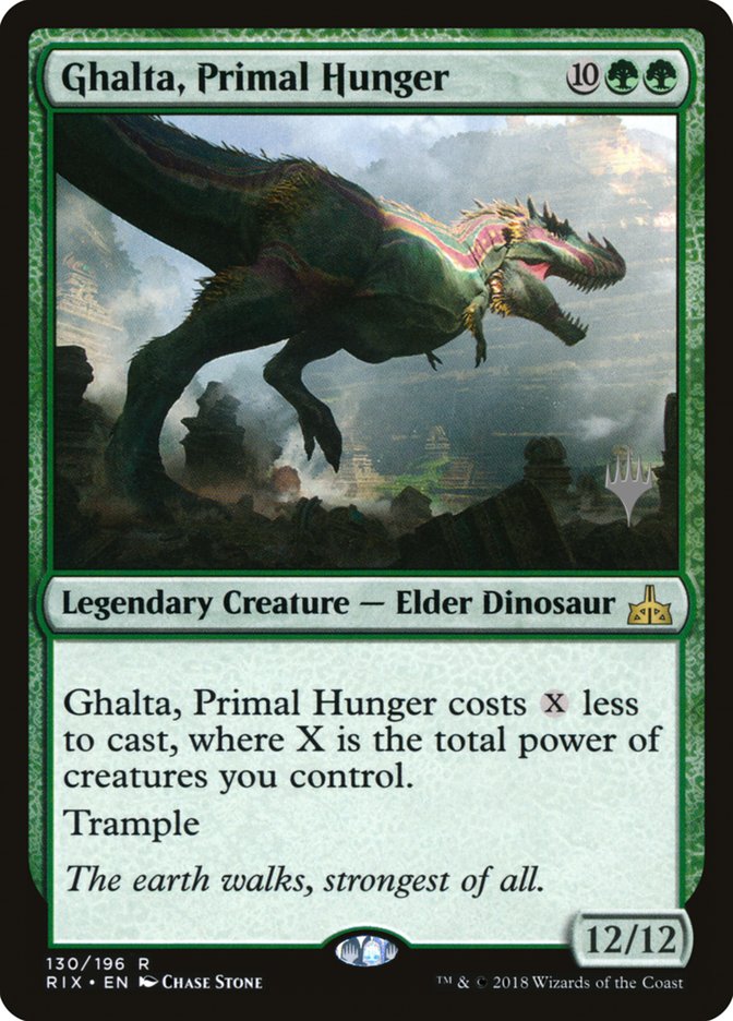 Ghalta, Primal Hunger (Promo Pack) [Rivals of Ixalan Promos] (PRIX 130P)