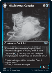 Mischievous Catgeist // Catlike Curiosity [Innistrad: Double Feature] (DBL 336)