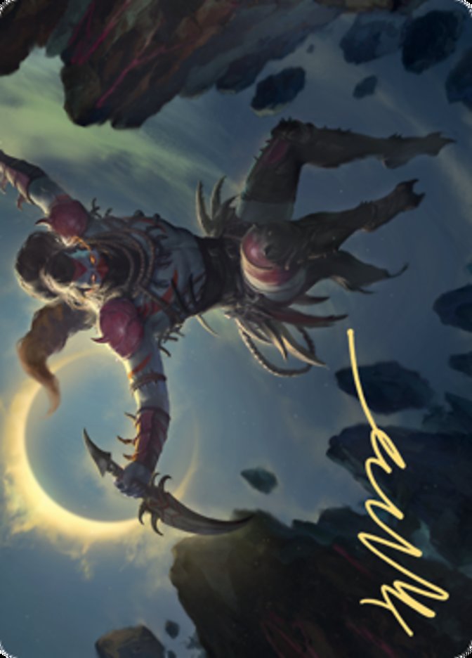 Nighthawk Scavenger Art Card (Gold-Stamped Signature) [Art Series: Zendikar Rising]
