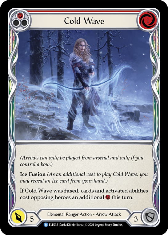 Cold Wave (Red) [ELE038] 1st Edition Rainbow Foil