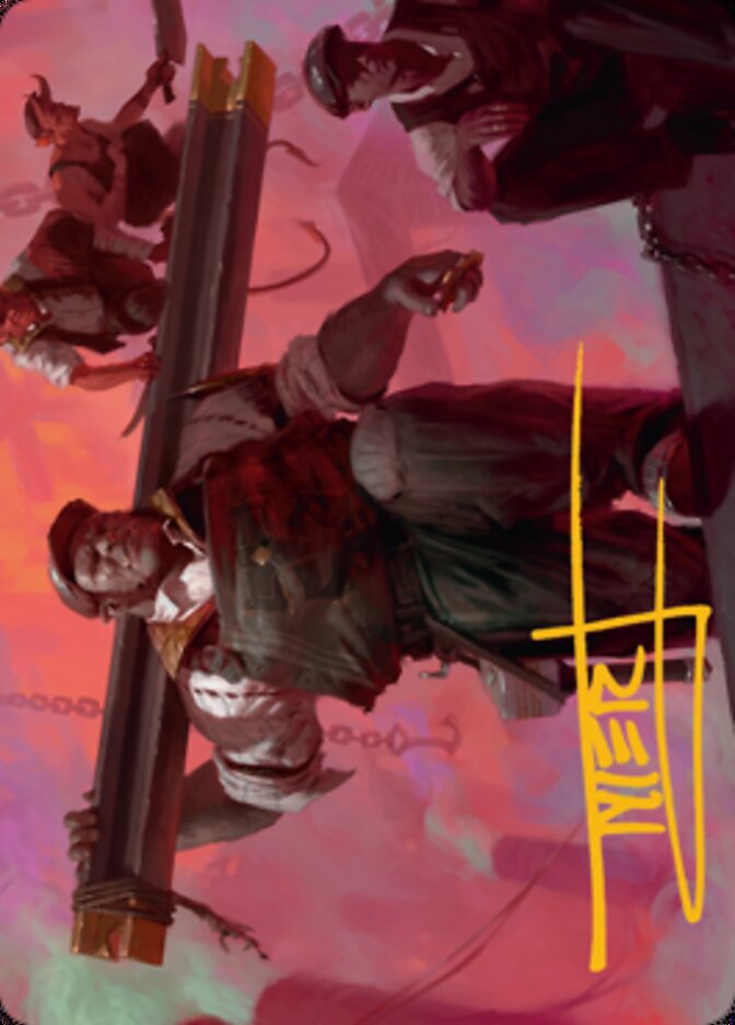 The Beamtown Bullies Art Card (Gold-Stamped Signature) [Streets of New Capenna Art Series] (ASNC 39)