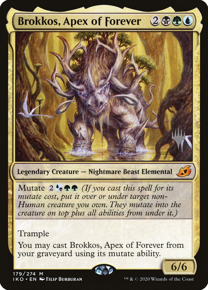 Brokkos, Apex of Forever (Promo Pack) [Ikoria: Lair of Behemoths Promos] (PIKO 179P)
