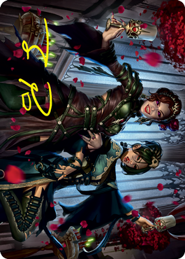 Falkenrath Celebrants 2 Art Card (Gold-Stamped Signature) [Innistrad: Crimson Vow Art Series] (AVOW 73)