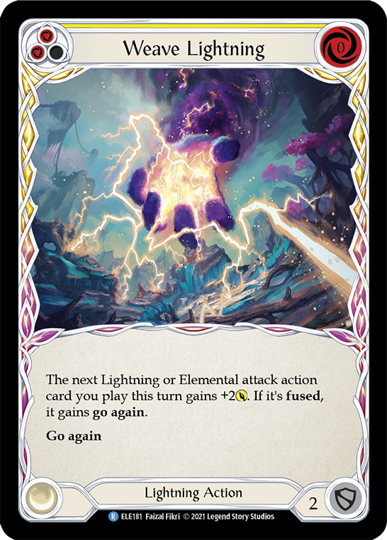 Weave Lightning (Yellow) [ELE181] 1st Edition Rainbow Foil