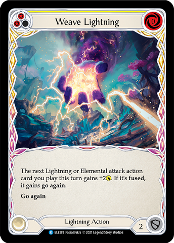 Weave Lightning (Yellow) [ELE181] 1st Edition Rainbow Foil