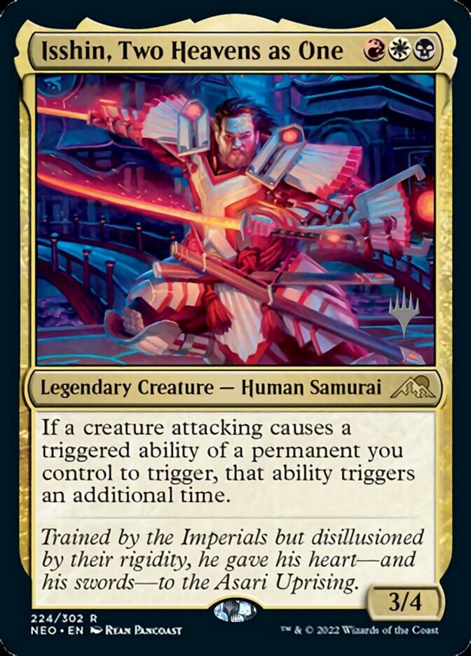 Isshin, Two Heavens as One (Promo Pack) [Kamigawa: Neon Dynasty Promos] (PNEO 224)