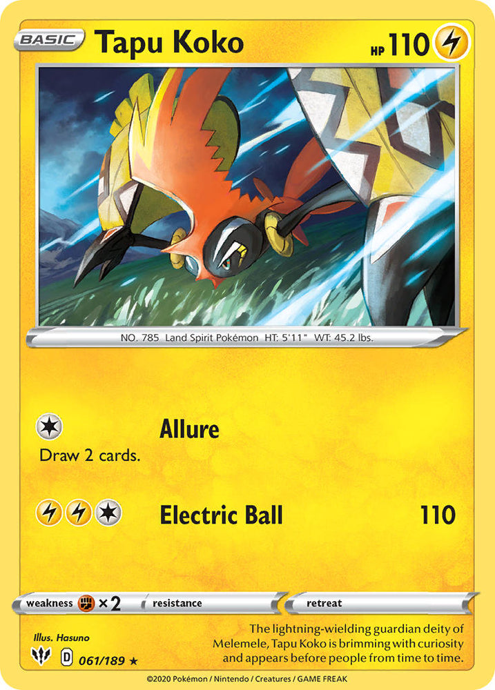 Tapu Koko (61/189) [Theme Deck Exclusives]