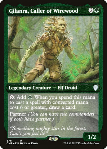 Gilanra, Caller of Wirewood [Commander Legends Etched] (PCMR 578)