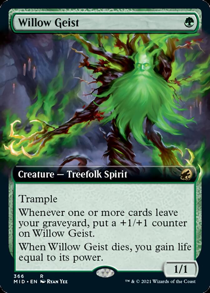 Willow Geist (Extended) [Innistrad: Midnight Hunt] (MID 366)
