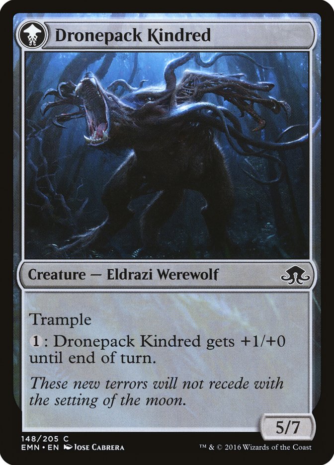 Vildin-Pack Outcast // Dronepack Kindred [Eldritch Moon] (EMN 148)