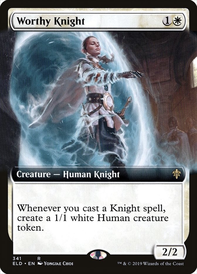 Worthy Knight (Extended Art) [Throne of Eldraine] (ELD 341)
