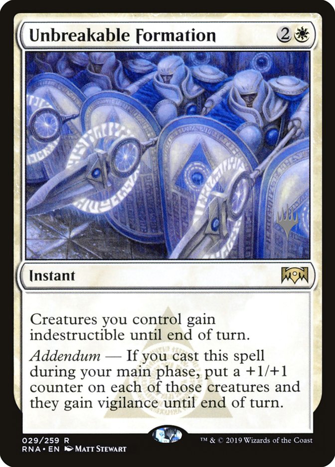 Unbreakable Formation [Ravnica Allegiance Promos] (PRNA 29P)