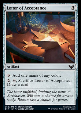 Letter of Acceptance [Strixhaven: School of Mages] (STX 256)