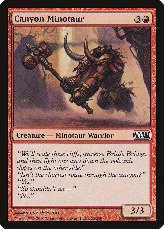 Canyon Minotaur [Magic 2011] (M11 126)