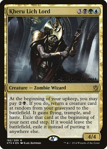 Kheru Lich Lord  (Prerelease) [Khans of Tarkir Prerelease Promos] (PKTK 182S)