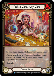 Pick a Card, Any Card (Red) [EVR167] 1st Edition Extended Art Rainbow Foil