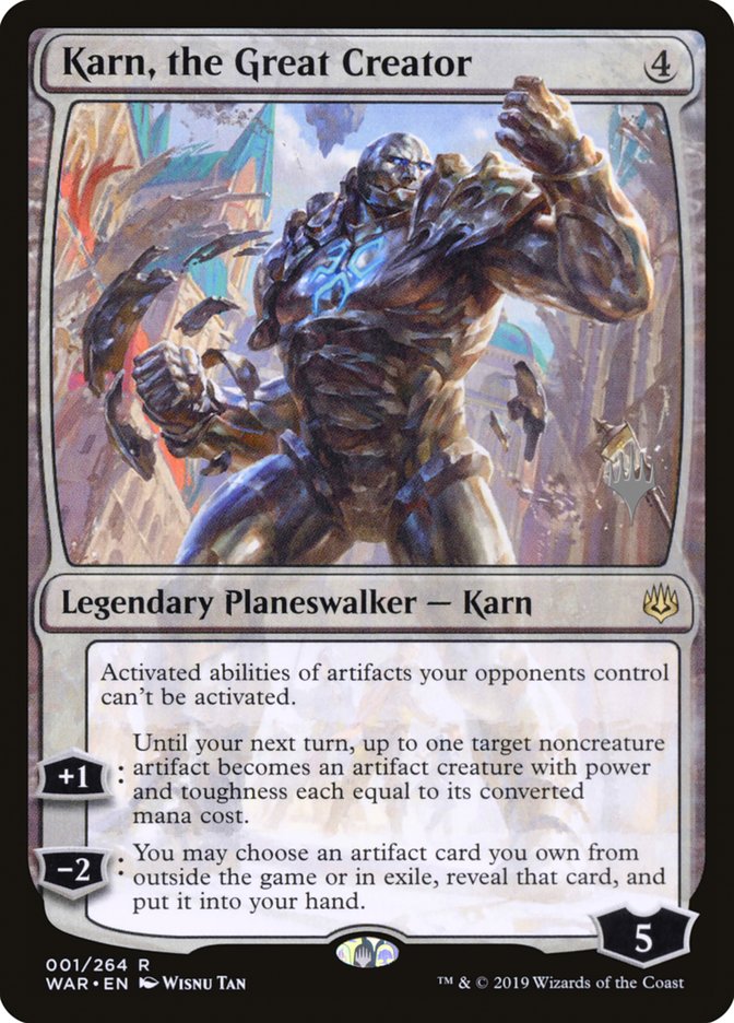 Karn, the Great Creator (Promo Pack) [War of the Spark Promos] (PWAR 1P)