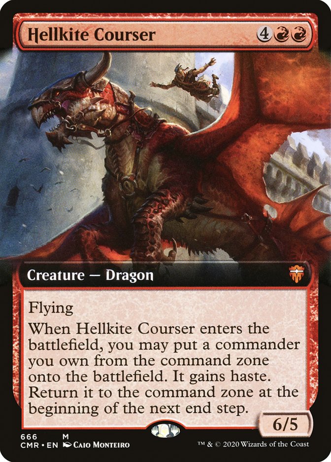 Hellkite Courser (Extended Art) [Commander Legends] (CMR 666)