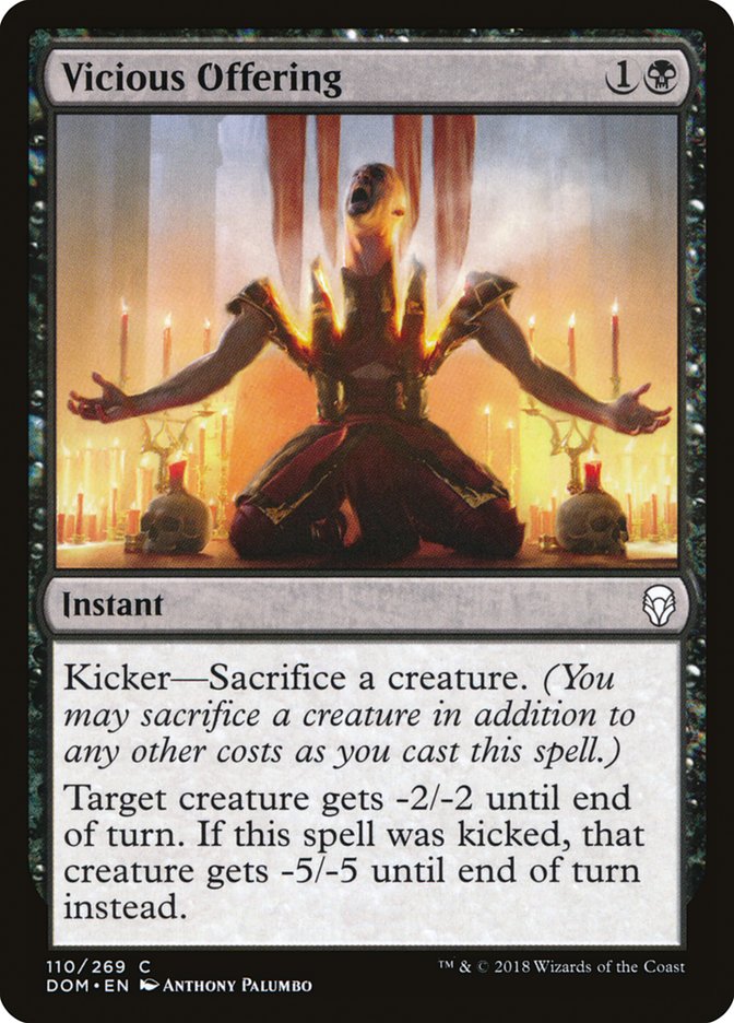 Vicious Offering [Dominaria] (DOM 110)