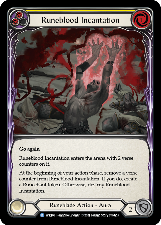 Runeblood Incantation (Yellow) [EVR108] 1st Edition Normal