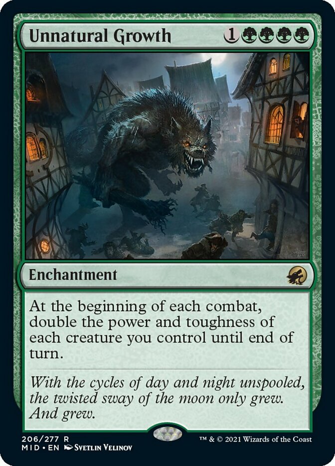 Unnatural Growth [Innistrad: Midnight Hunt] (MID 206)