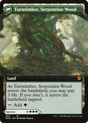 Turntimber Symbiosis // Turntimber, Serpentine Wood (Extended Art) [Zendikar Rising] (ZNR 364)