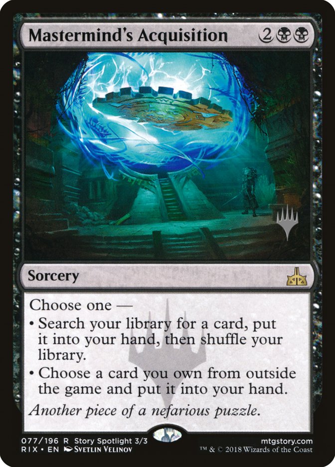 Mastermind's Acquisition (Promo Pack) [Rivals of Ixalan Promos] (PRIX 77P)