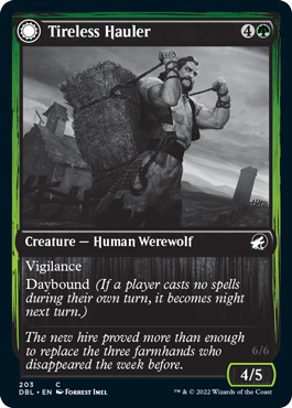 Tireless Hauler // Dire-Strain Brawler [Innistrad: Double Feature] (DBL 203)