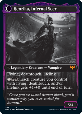 Henrika Domnathi // Henrika, Infernal Seer [Innistrad: Double Feature] (DBL 386)