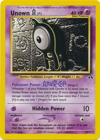 Unown [A] (33/75) [Neo Discovery]