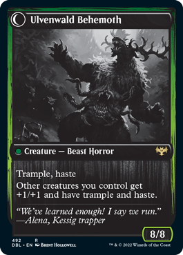 Ulvenwald Oddity // Ulvenwald Behemoth [Innistrad: Double Feature] (DBL 492)