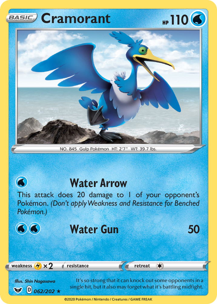 Cramorant (62/202) [Sword & Shield: Base Set]