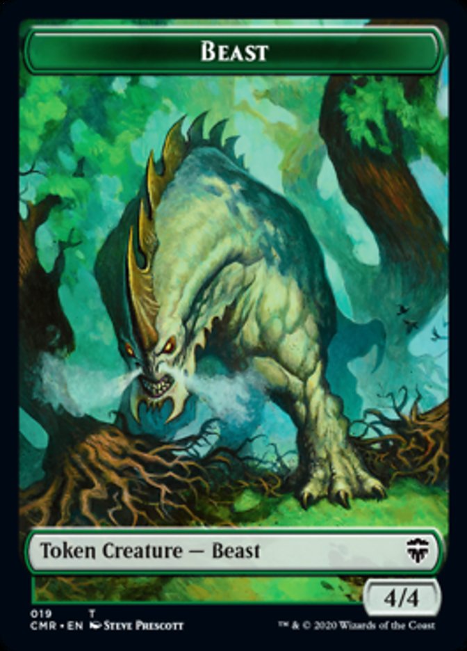Beast (18) // Beast Token (19) [Commander Legends Tokens] (TCMR 18 // 19)