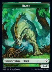 Beast (18) // Beast Token (19) [Commander Legends Tokens] (TCMR 18 // 19)