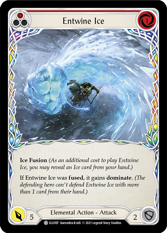Entwine Ice (Red) [ELE097] 1st Edition Rainbow Foil