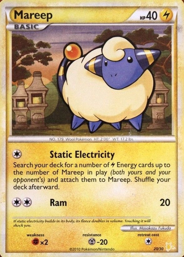 Mareep (20/30) [HeartGold & SoulSilver: Trainer Kit - Gyarados & Raichu]