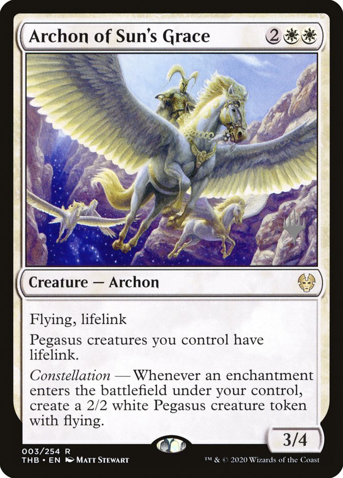 Archon of Sun's Grace (Promo Pack) [Theros Beyond Death Promos] (PTHB 3P)