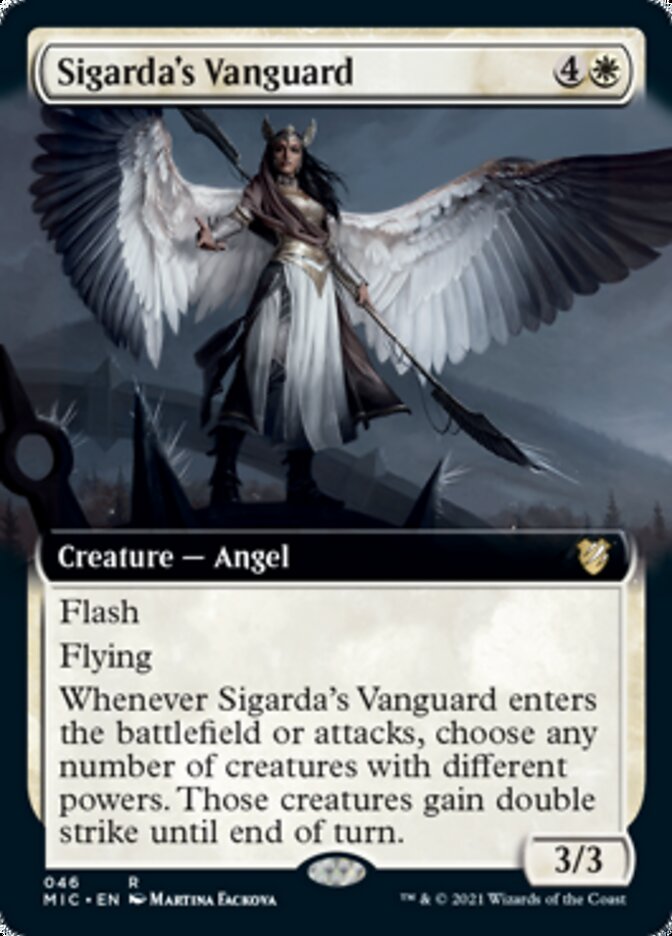 Sigarda's Vanguard (Extended) [Innistrad: Midnight Hunt Commander] (MIC 46)