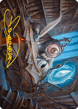 Unblinking Observer Art Card (Gold-Stamped Signature) [Innistrad: Midnight Hunt Art Series] (AMID 31)