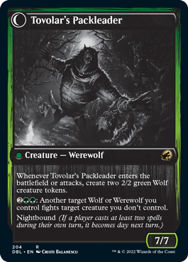 Tovolar's Huntmaster // Tovolar's Packleader [Innistrad: Double Feature] (DBL 204)