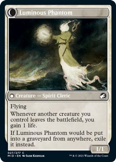 Lunarch Veteran // Luminous Phantom [Innistrad: Midnight Hunt] (MID 27)