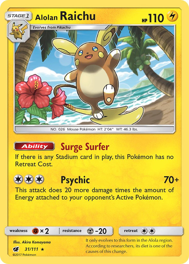 Alolan Raichu (SM Crimson Invasion) (31/111) [Theme Deck Exclusives]