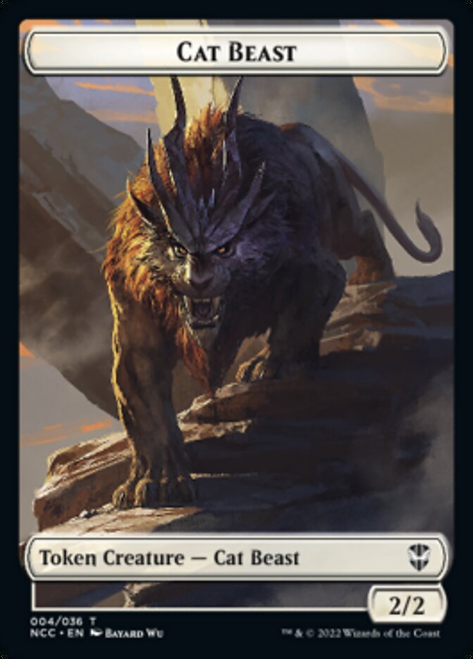 Soldier // Cat Beast Double-sided Token [Streets of New Capenna Commander Tokens]